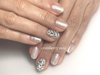 クランベリーネイル 代官山 恵比寿(cranberry nail)/ストーン埋め尽くしネイル