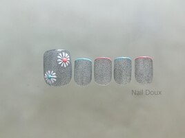 フラワーフラッシュネイル