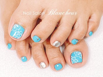 ネイルサロン ブランシュール(Nail Salon Blancheur)/【可憐な手描レース】フット