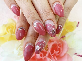 ダブルネイル(Double Nail)/【豊田】キレイめフラワー