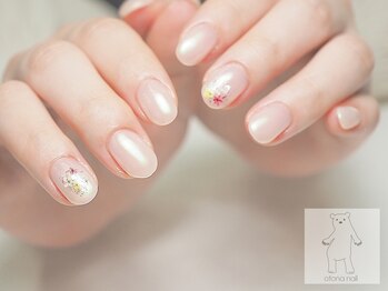 オトナネイル(otona nail)/オーロラミラー押し花ネイル