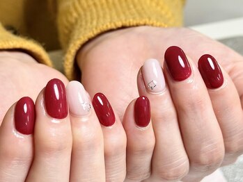 サラ ネイル(Sara Nail)/ボルドー×シンプルワンカラー