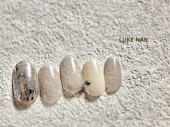ルークネイル 恵比寿店(LUKE NAIL)/くすみニュアンスホイル　冬春