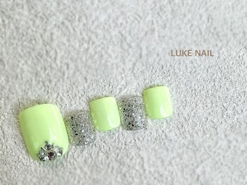 ルークネイル 恵比寿店(LUKE NAIL)/ネオンビジューフット　春夏
