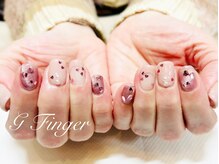 ジーフィンガー 大井町店(G Finger)/ハートいっぱい♪大人ネイル