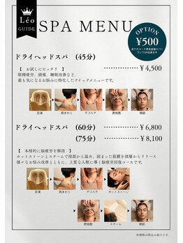 レオ(Leo)/【ドライヘッドスパ工程表】
