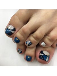 プッチ柄フットネイル