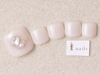 アイネイルズ 三宮店(I nails)/上品綺麗めパーツフット