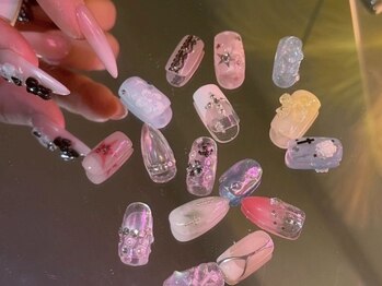 ジェミーネイル エビス(Jemiy nail ebisu)の写真/最先端なトレンドデザインが定額コースに豊富に登場！持ち込みよりお得に♪ trend L course 10480YEN☆
