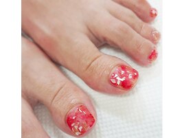レッド☆フットネイル♪