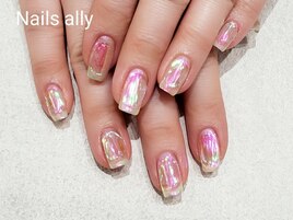 氷ネイル×うるうるネイル×春
