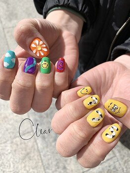 クリア(Clear)/カラフルぷっくりアート