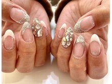 ゲンネイル(gen Nail)/ホワイト×シルバーフレンチ☆