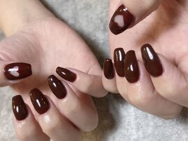 くりぬきハートネイル