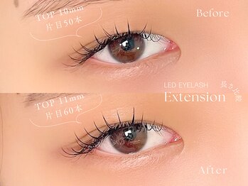 マミノン 武蔵小杉(Maminon)/【LEDエクステ】長さ・本数/比較