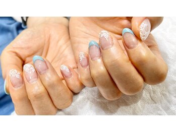 ネイル シスター(nail sister)/レースフレンチネイル
