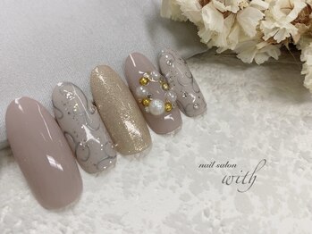 ウィズ 神戸(with)/クリスマスネイル　キラキラ