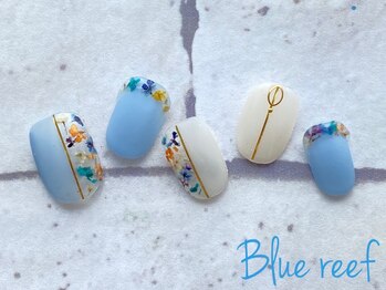 ネイルアンドまつげエクステ ブルーリーフ 四谷三丁目店(Blue Reef)/ドライフラワーネイル