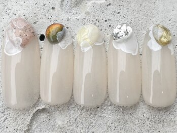 フリークネイル(FREAK Nail)/鉱物ぷっくりニュアンス ¥10000