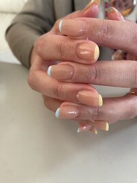 パステルカラー 細フレンチ