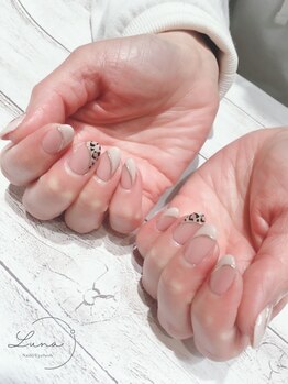 ネイルアンドまつ毛エクステ ルーナ イオン相模原店/グレージュレオパード