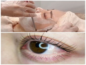 アネラ キキ サロン(anela kiki salon)の写真/【シェービング&まつパ特別セット¥9900→¥8500】お顔はモチモチお肌に♪まつ毛はくるんとキレイに♪