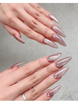 クリーム(Nail Atelier CREAM)/フラッシュマグ+長さだし10本