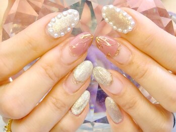 ネイルサロン シェル(Nail Salon SHELL)/ミラーフラワーネイル