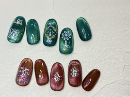 モロッコタイル風ネイル￥7980