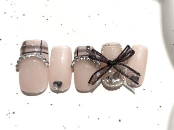 ピョルネイル 浦和(Byul Nail)/チェックリボンネイル