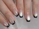 マグネット×フレンチネイル