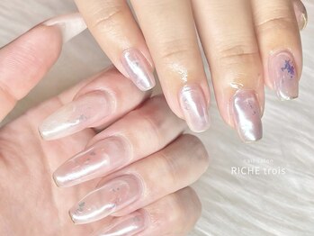 リッシュ トロワ(RICHE trois)/春ネイル!オーロラニュアンス