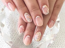 ラリュールネイル(L'Allure nail)/ブライダル花ネイルRich￥8200