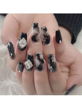 モモ(Momo)/海外風タイダイネイル