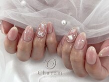 チャロム(Charom)/ピンクチークネイル .*+。