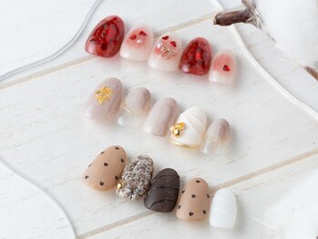 ルリアンネイル(le lien nail)の写真/【オフ込定額アートコース￥6480~】カラー約300種類、ラメ約100種類、デザインも豊富にご用意!カラー変更OK