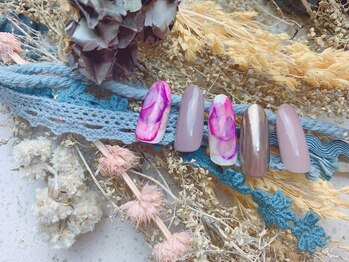 ネイルサロン&スクール ジーナ(GINA)/水彩画っぽネイル