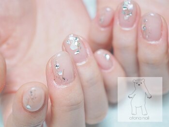 オトナネイル(otona nail)/透明感シェルミックスネイル