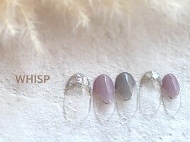 クリアシェルフレンチネイル 夏