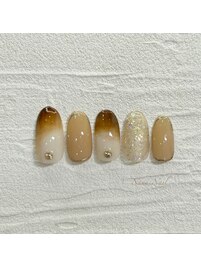 カフェラテ/カフェオレネイル