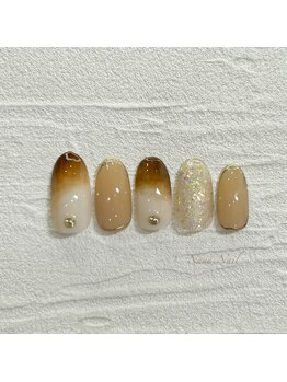 カフェラテ/カフェオレネイル