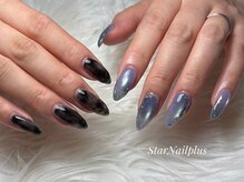 スターネイルプラス 福岡天神西通り店(Star Nail plus)/フラッシュマグネット×黒べっ甲