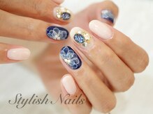 スタイリッシュネイルズ(Stylish Nails)/たらしこみフラワー &nbsp;