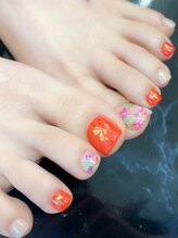 レディグリッター(Lady glitter)/フラワー&オレンジ