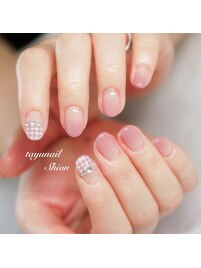 パラジェルピンク千鳥ネイル