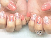 ネイルエイト 新百合ヶ丘(nail8)/春色ツイードで上品ネイル