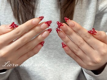 ドット　フレンチ　リボン