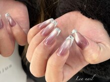 レアネイル(Lea nail)/春のガラスフレンチネイル