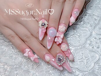 ミスシュガーネイル(MS Sugar Nail)の写真/思わず見惚れる上品スカルプネイル★デザイン豊富！持ち込みもOK♪上品×甘さの絶妙バランスで◎