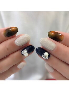 ネイルサロン クール(Nailsalon Coeur)/ニットネイル べっ甲ネイル